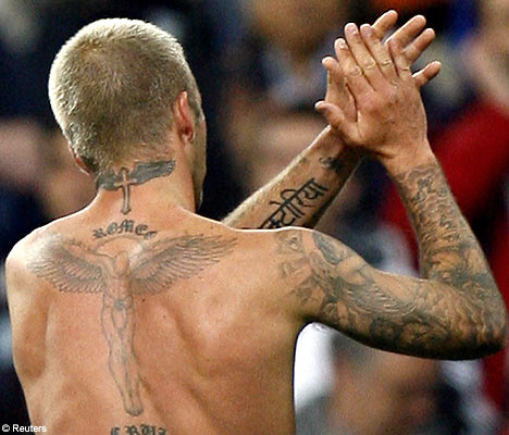 David Beckham's New Tattoo Again 